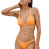 Edie Knotted Triangle Bikini Top -Everythingbutwater Store 086 772 068 Bikini Top Mandarine Front