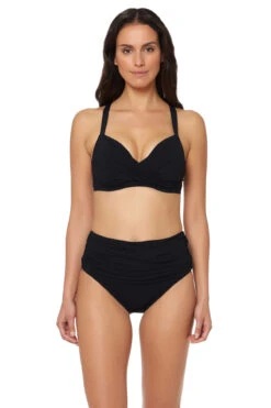 Underwire Twist-Front X-Back Bikini Top (D-DD Cup)