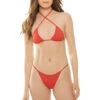 Frankies Bikinis Zeus Triangle Bikini Top -Everythingbutwater Store 10310NS Bikini Top Anderson Red Front