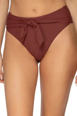 Tessa Tie Banded High Waist Bikini Bottom