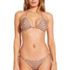 Natalie Sliding Triangle Bikini Top -Everythingbutwater Store 14NTSPAR Bikini Top Sparkle Stripe Front