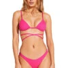 Sol Strappy Triangle Bikini Top 2 Sol Strappy Triangle Bikini Top -Everythingbutwater Store 204TWERZ Bikini Top Zinnia Front