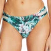 Mai Embroidered Tab Side Hipster Bikini Bottom -Everythingbutwater Store 231165 Bikini Bottom Aqua Front