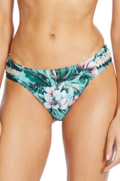 Mai Embroidered Tab Side Hipster Bikini Bottom