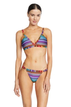 Ines Textured Triangle Bikini Top