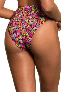 Maaji Applause Reversible High Waist Bikini Bottom -Everythingbutwater Store 2640SCC007 Bikini Bottom Monet Back