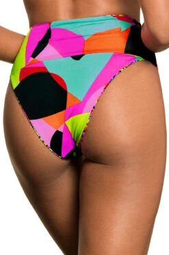 Maaji Applause Reversible High Waist Bikini Bottom -Everythingbutwater Store 2640SCC007 Bikini Bottom Monet reverse1