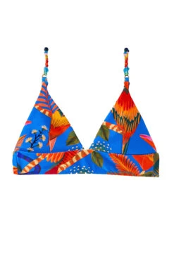 Farm Rio Macaw Party Banded Bikini Top -Everythingbutwater Store 311539 Bikini Top Macaw Party Laydown