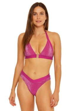 Cosmos Metallic M-Wire Halter Bikini Top