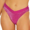 Cosmos Metallic V-Front Banded High Waist Bikini Bottom 2 Cosmos Metallic V-Front Banded High Waist Bikini Bottom -Everythingbutwater Store 3694635 Bikini Bottom Pink Front2