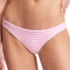 Seafolly Sorrento Stripe Basic Hipster Bikini Bottom -Everythingbutwater Store 40054 027 Bikini Bottom Parfait Pink Front