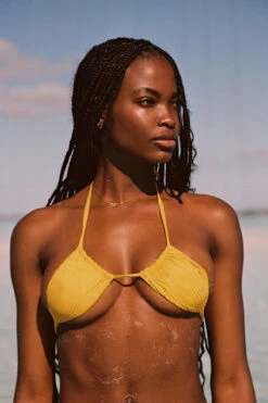 Gia Sliding Triangle Bikini Top -Everythingbutwater Store 47TRERHC Bikini Top Honeycomb Ecorib Lifestyle