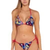 Starlette Reversible Sliding Triangle Bikini Top 1 Starlette Reversible Sliding Triangle Bikini Top -Everythingbutwater Store 63TBOBLO Bikini Top Bold Blossom Front