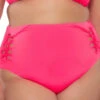 Slasher High Waist Bikini Bottom -Everythingbutwater Store 6424607 Bikini Bottom Pink Punch Front