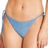 Elle Tie Side Brazilian Bikini Bottoms -Everythingbutwater Store 70NBOMT Bikini Bottom Ocean Metallic Front