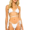 Devan Wrap Triangle Bikini Top -Everythingbutwater Store B2311T1 Bikini Top White Front