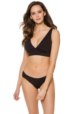 Banded Lace-Up Bikini Top (D+ Cup)