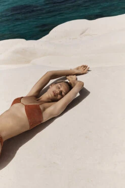 Margarita Bandeau Bikini Top -Everythingbutwater Store BOUND255W Bikini Top Coral Lurex Lifestyle