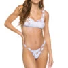 The Malibu Two Piece Bikini Set -Everythingbutwater Store BOUND258E Bikini Set Carob Cream Marble Front