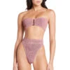 Blake Bandeau Bikini Top -Everythingbutwater Store BOUND305W Bikini Top Blush Lurex Front