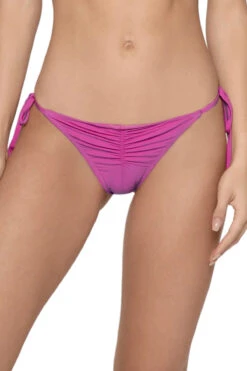 Ruched Tie Side Brazilian Bikini Bottom