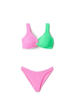 Duo Chelsea Two Piece Bikini Set -Everythingbutwater Store DUO CHELSEA Bikini Set Bubblegum Lime Laydown