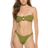 Gloria Two Piece Bikini Set 2 Gloria Two Piece Bikini Set -Everythingbutwater Store GLORIA BIKINI Bikini Top Metallic Moss Front