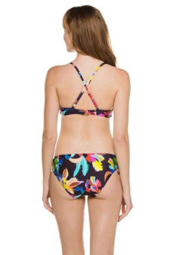 Floral Draped Underwire Bikini Top -Everythingbutwater Store LBL BLUE IND Tops Back 104241