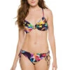 Floral Draped Underwire Bikini Top -Everythingbutwater Store LBL BLUE IND Tops Front 104241