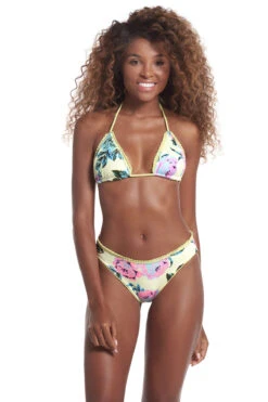 Maaji Balmy Reversible Sliding Triangle Bikini Top -Everythingbutwater Store MJI YELLOW YELLO Tops Front 102869