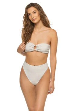 Nala Ring Metallic Bandeau Bikini Top