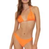 Textured Sliding Triangle Bikini Top 2 Textured Sliding Triangle Bikini Top -Everythingbutwater Store ORC 111R Bikini Top Orange Crush Front