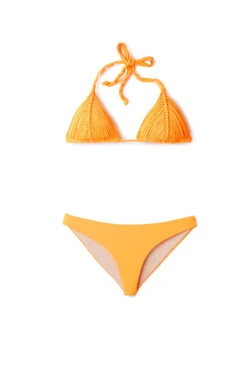 Textured Sliding Triangle Bikini Top -Everythingbutwater Store ORC 111R Bikini Top Orange Crush Laydown