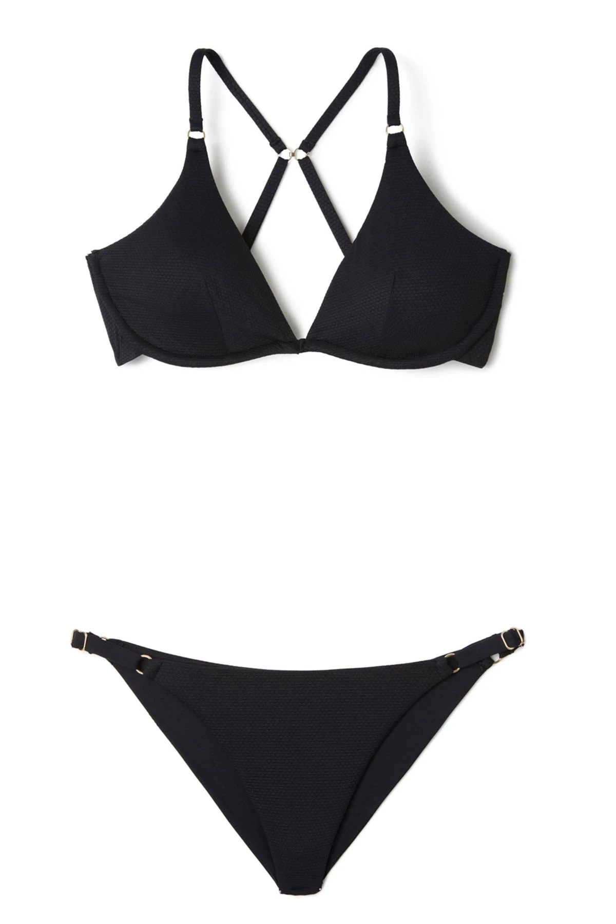 Parker Textured Tab Side Brazilian Bikini Bottom 5 Parker Textured Tab Side Brazilian Bikini Bottom - Image 3