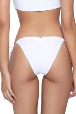 Lace Tie Side Brazilian Bikini Bottom -Everythingbutwater Store PLQ WHITE WH Bottoms Back 101202