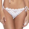 Lace Tie Side Brazilian Bikini Bottom -Everythingbutwater Store PLQ WHITE WH Bottoms Front 101202