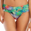 Tropical Flight Sarong Banded Hipster Bikini Bottom 1 Tropical Flight Sarong Banded Hipster Bikini Bottom -Everythingbutwater Store RBTF23532 Bikini Bottom Multi Front