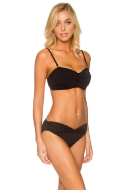 Underwire Bandeau Bikini Top (E-H Cup) 7 Underwire Bandeau Bikini Top (E-H Cup) -Everythingbutwater Store SST BLACK BL Tops Front 63286