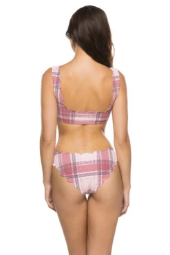 Marysia Palm Springs Reversible Bralette Bikini Top -Everythingbutwater Store ST067P Bikini Top Plaid Bloom Back