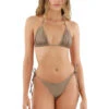 Sparkling Sun-Kissed Basal Reversible Triangle Bikini Top -Everythingbutwater Store T01175 Bikini Top Sparkling Sunkissed Front