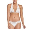 Crochet Lace Halter Bikini Top 1 Crochet Lace Halter Bikini Top -Everythingbutwater Store WAT 152H Bikini Top White Front